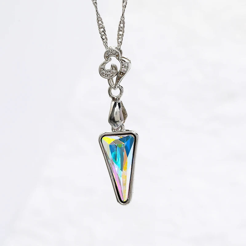 Acmore Crystal Fancy Derlta Shaped High Quality K9 Glass Alloy Pendant Necklace Jewelry Making Crystal Stone Earring Brooch Accessories