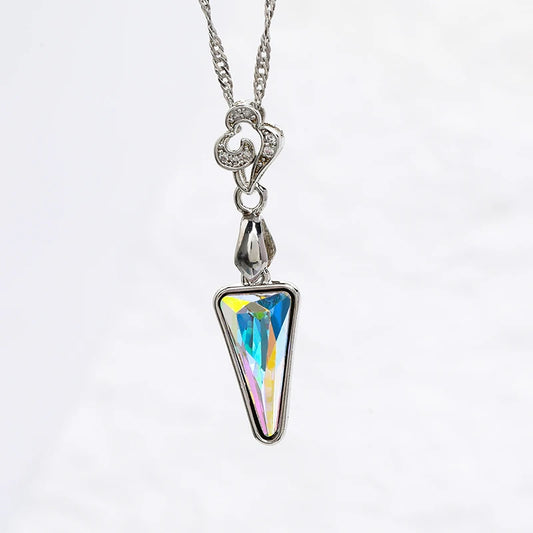 Acmore Crystal Fancy Derlta Shaped High Quality K9 Glass Alloy Pendant Necklace Jewelry Making Crystal Stone Earring Brooch Accessories