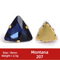 Acmore Crystal  New Fashion Apparel Wedding Shoes Diy Accessories Hand - Sew-on Diamond Triangle Glass Claw Rhinestones Jewelry