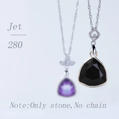 Acmore Crystal Fat Triangle Shape Shiny Color Stone Alloy Back Pendant Necklace Diy for Brooch Earring Brooch Bracelet Hair Accessories