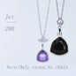 Acmore Crystal Fat Triangle Shape Shiny Color Stone Alloy Back Pendant Necklace Diy for Brooch Earring Brooch Bracelet Hair Accessories