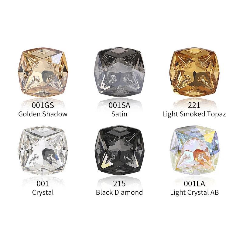 Acmore Crystal Cushion Shape Star Meteorite Series 12 /18mm K9 Glass Pointback Crystal Stones Rhinestones Jewelry Making Garment