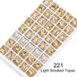 Acmore Crystal Square Shape Star Meteorite Series 12 /18mm K9 Glass Pointback Crystal Stones Rhinestones for Jewelry Making Garment