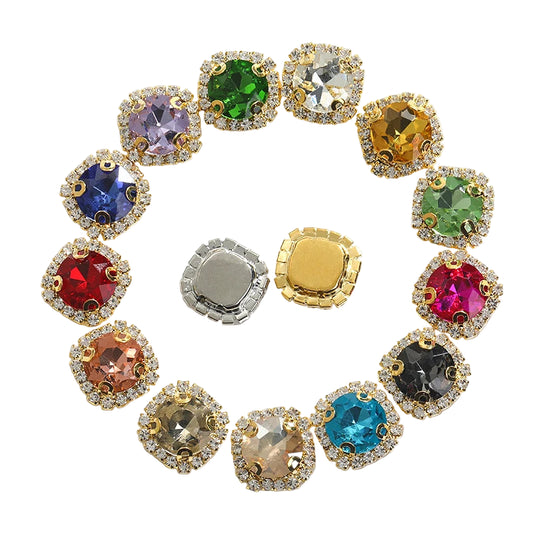 Acmore Crystal Wholesale Cheap Price Round Shape Glass Rhinestone With Claw Setting Stone for Garment Decoration
