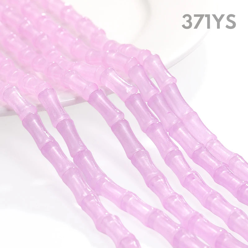 Acmore Crystal  Factory Sale 6*13mm Beads Bamboo Joint Bulk  Glass Crystal Loose Beads for Necklace Making DIY Jewelry