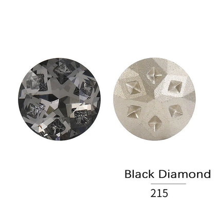 Acmore Crystal Round Star Meteorite Series 12 /18mm K9 Glass Pointback Crystal Stones Rhinestones for Jewelry Making Garment