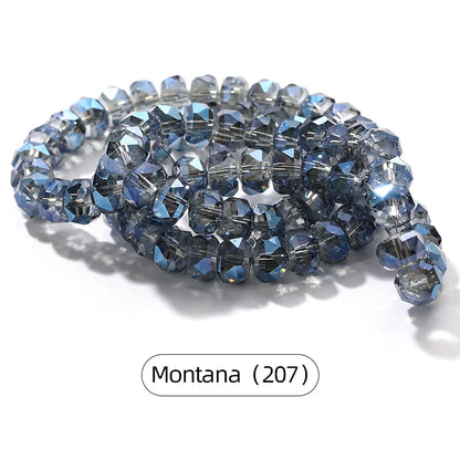 Acmore Crystal  12 Colors Bright  Loose  Glass Crafts Wheel Faceted Crystal Beads Jewelry  Finding Accessories for Necklace Earring