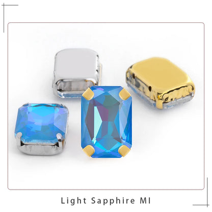 Rectangular Octagon Mk Fluorescent Claw Rhinestone Arts Crafts Glass Crystal Stone Claw Rhinestone