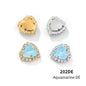Acmore Crystal Wholesale Sew on Flatback Glass Heart Opal Mocha Loose Rhinestones Crystal Stones  DIY Art Decorations