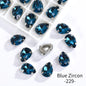 Acmore Crystal Crystals Rhinestone With Claw Strass Gems Sew on Rhinestone Drop Shape Crystal Fancy Stone With Claw for Garment