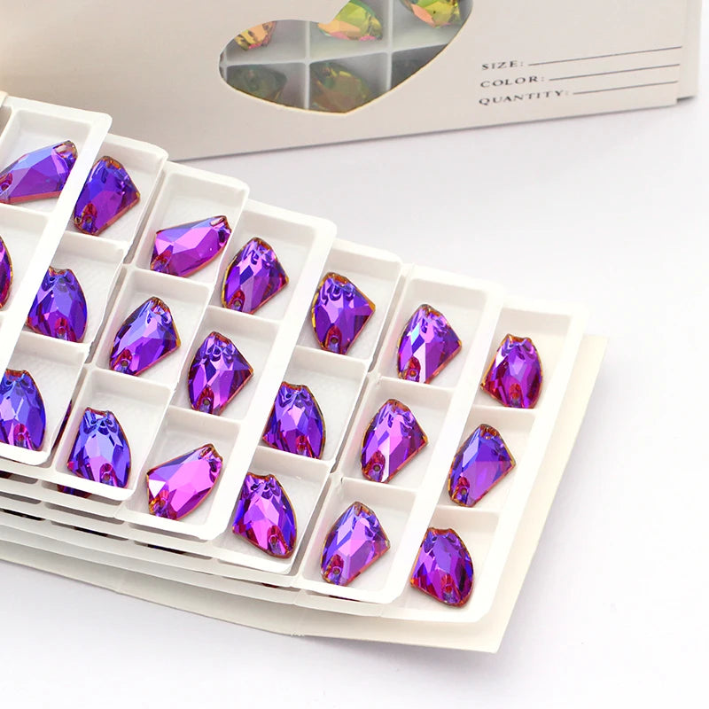 Xichuan Top Quality Jewelry Galactic Sew on Stone Glass Crystal Stones Flat Back Rhinestones for Sewing Craft Dress