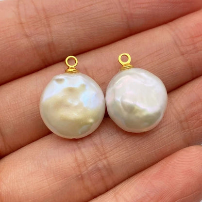 Acmore Crystal Fine Natural Freshwater Pearl Pendant Irregular Shape Star Circular Heart Baroque Pearl Charm DIY Jewelry Accessories