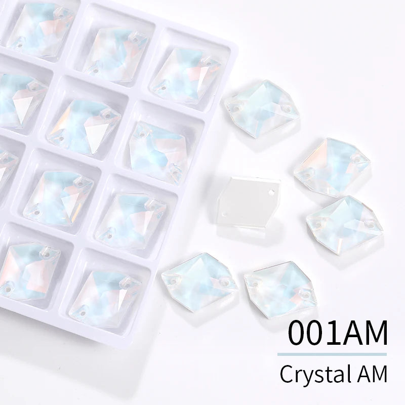 Acmore Crystal Cosmic  New Color Series Sew on Flat Back Glass Stone Crystal Sew on Rhinestone for Clothing Garment