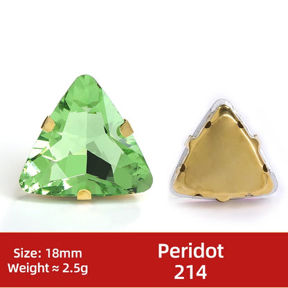 Acmore Crystal  New Fashion Apparel Wedding Shoes Diy Accessories Hand - Sew-on Diamond Triangle Glass Claw Rhinestones Jewelry