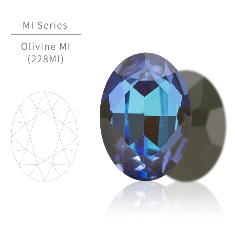 Acmore Crystal K9 Fancy Stone Rhinestones  MI MK LS Series Oval Point Back Shapes Glass Crystal Stone Women Clothes Shoes Bags