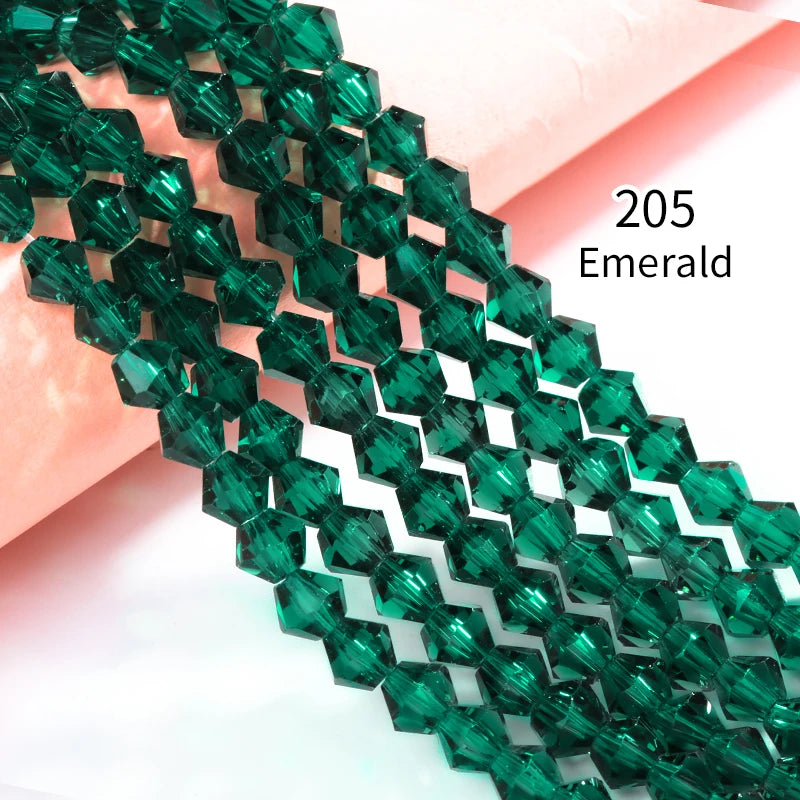 Acmore Crystal 4mm 21 Colors Bicone Shaped Crystal Stone Wholesale Loose Necklace Bracelet Earring Through Hole Glass Rhinestone Beads