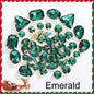 Acmore Crystal Christmas Theme Color Mixed Shapes Sew on Rhinestone With Golden Claw Setting DIY for Festival Decoration Accessories