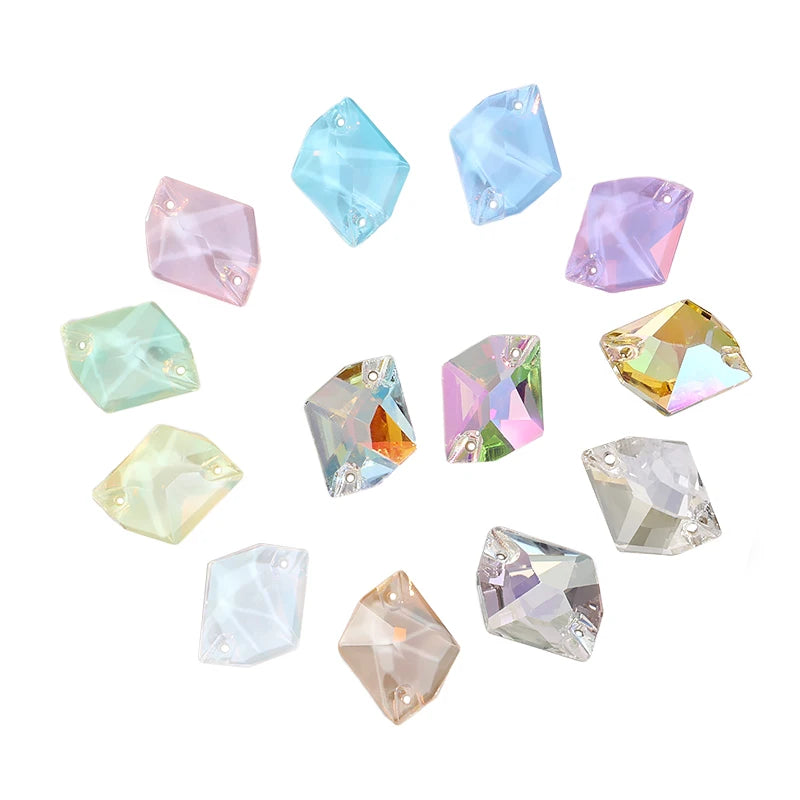 Acmore Crystal Cosmic  New Color Series Sew on Flat Back Glass Stone Crystal Sew on Rhinestone for Clothing Garment