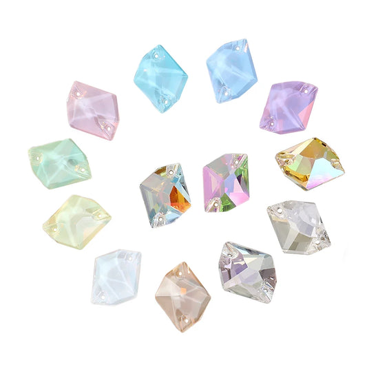Acmore Crystal Cosmic  New Color Series Sew on Flat Back Glass Stone Crystal Sew on Rhinestone for Clothing Garment