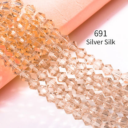 Acmore Crystal 4mm 21 Colors Bicone Shaped Crystal Stone Wholesale Loose Necklace Bracelet Earring Through Hole Glass Rhinestone Beads
