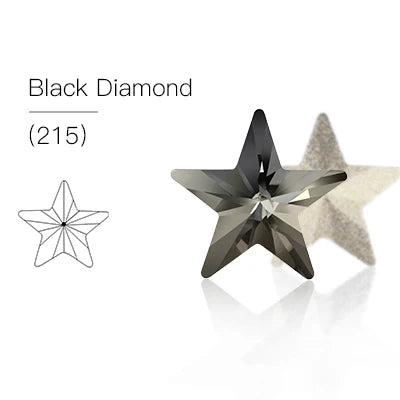 Acmore Crystal Wholesale Star Shape Pointback Crystal Stones K9 Glass Rhinestones for Clothing Nails Decoration