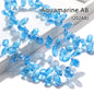Acmore Crystal   6*12MM Water Drop Faceted Crystal Glass Beads Accessories for Bracelet Making 12 Colors  Loose Stone Glass Crafts