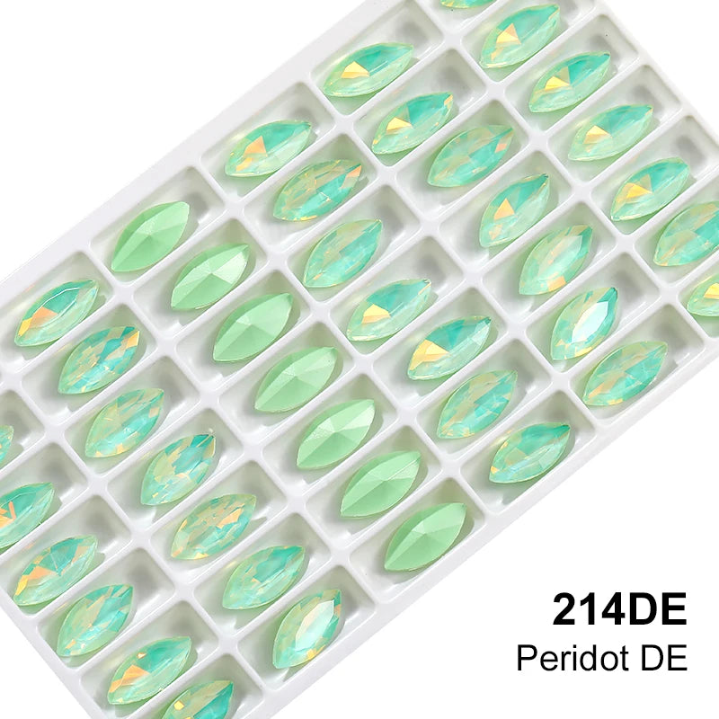 Xihcuan Wholesale Point Back Navette Shape Class Rhinestones Glue on Color Clothes Fashion Crystal DIY Nail Art