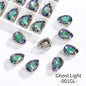 Acmore Crystal Crystals Rhinestone With Claw Strass Gems Sew on Rhinestone Drop Shape Crystal Fancy Stone With Claw for Garment