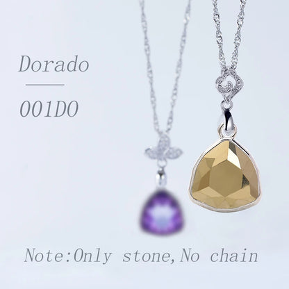 Acmore Crystal Fat Triangle Shape Shiny Color Stone Alloy Back Pendant Necklace Diy for Brooch Earring Brooch Bracelet Hair Accessories