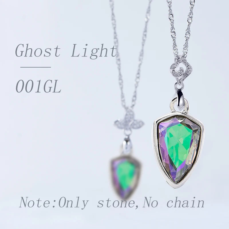 Acmore Crystal Shield Fancy Shaped Shiny 16 Colors 11*19mm Fashion Cristaled Stones Alloy Pendant Necklace Earring Jewelry Making