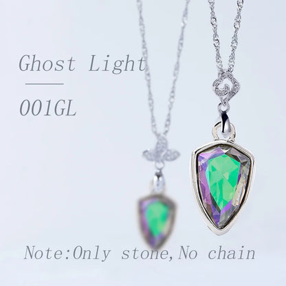 Acmore Crystal Shield Fancy Shaped Shiny 16 Colors 11*19mm Fashion Cristaled Stones Alloy Pendant Necklace Earring Jewelry Making
