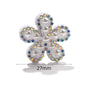 Acmore Crystal White Pearl Rhinestones  Crown Peach Heart Hot Fix Stickers Non-Woven Self-adhesive Patch Clothing DIY Accessories