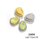 Acmore Crystal Hot Sale Wholesale Colorful Drop Stone With Cup Chain Flat Back Rhinestone Opal Mocha DE Glass Art Designs