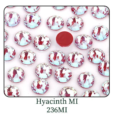 Acmore Crystal 16 Cuts MI Flat Back Non Hot Fix Glass Nail Rhinestones for Jewelry Making Nail Art Decoration