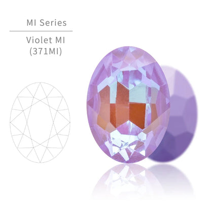 Acmore Crystal K9 Fancy Stone Rhinestones  MI MK LS Series Oval Point Back Shapes Glass Crystal Stone Women Clothes Shoes Bags