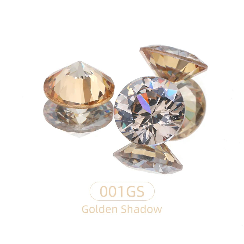 Acmore Crystal High Quality Colorful Round Zircon Transparent Pointeback Glass Rhinestone for Jewelry Making & Nail Art