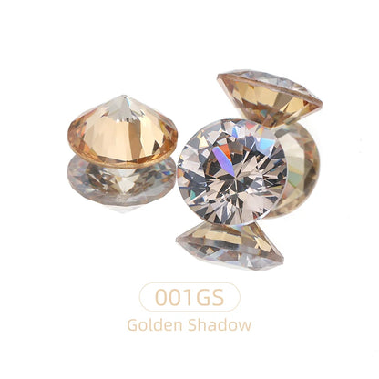Acmore Crystal High Quality Colorful Round Zircon Transparent Pointeback Glass Rhinestone for Jewelry Making & Nail Art