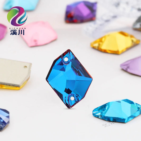 Crystals  K9 Sew-On Stone Sewing Crystal AB Stones Sew on Mirror Rhinestone for Dress Garment Shoes Bags