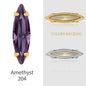 20 Colors Rhinestones Claw Settings Sew on Stones Crystal Rhinestones Gold Navette Claw Stones Navette Claw Stones