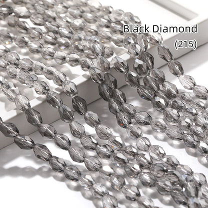 Acmore Crystal  6*8MM Water Drop Loose Stone Glass Crafts Waist Faceted  Crystal Beads Jewelry Finding Accessories for Necklace Earring