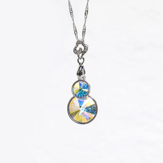 Acmore Crystal Double Rivoli Shaped Fancy Shiny 16 Colors Crystal Stones K9 Glass Alloy Back Pendant Necklace for DIY Earring Charms