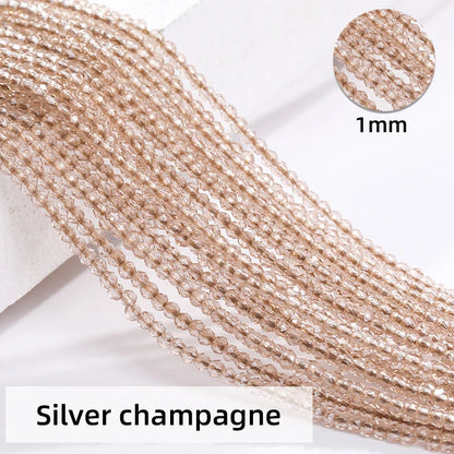 Acmore Crystal 1mm 20 Colors Loose Crystal Stones Jewelry Making Crafts Waist Necklace Earring Flat Beads DIY Deco Accessories