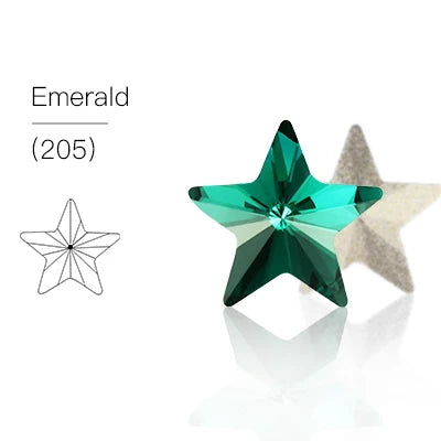 Acmore Crystal Wholesale Star Shape Pointback Crystal Stones K9 Glass Rhinestones for Clothing Nails Decoration