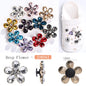 Acmore Crystal Alloy Flower Series 7 Styles High Quality Sew on Crystal Stone DIY Accessories for Summer Beach Hole Shoes Rhinestones