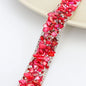 Acmore Crystal  Hot-Fix Gravel Tape 2cm Wide Rhinestone Chain Stone Cake Ribbon Trimming Wedding Decoration Sewing Accessories
