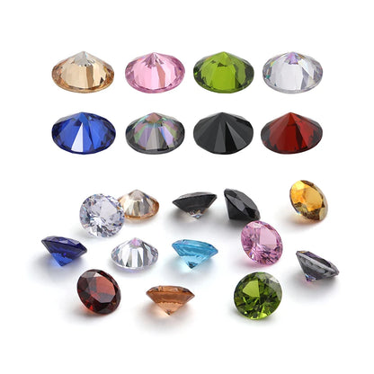 Acmore Crystal High Quality Colorful Round Zircon Transparent Pointeback Glass Rhinestone for Jewelry Making & Nail Art