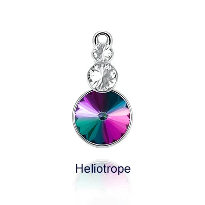 Acmore Crystal Triple Rivoli Shaped Shiny 9 Colors K9 Glass Crystal Stone Alloy Pendant for Bracelet Necklace Earring DIY Accessories