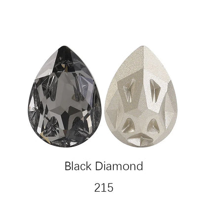 Acmore Crystal New Design Star Meteorite K9 Glss Drop Shape Pointback Crystal Beads Fancy Rhinestones for Bracelete Making Shoes Accessories