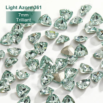 Acmore Crystal New Color Popular Light Azore K9 Glass Crystal Rhinestone Loose Jewelry Stone Glue on for DIY Nail Art Decoration