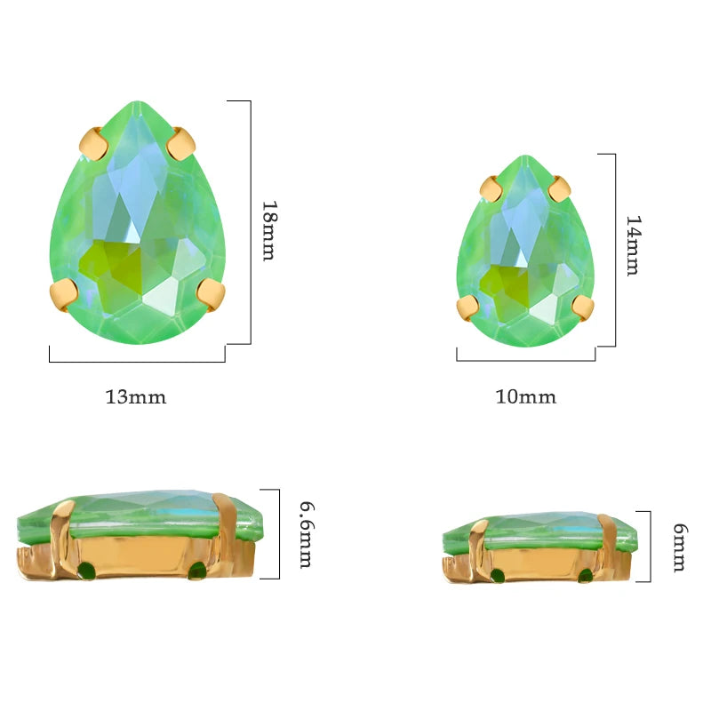 Metal Base Garment Decoration Glass Sew on Crystal Claw Rhinestone for Clothes Weeding Making Accessories
